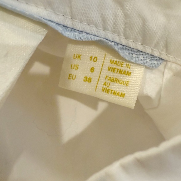 ANTHROPOLOGIE MAEVE Poplin Cotton Bell Sleeve Blouse in White - Picture 5 of 7